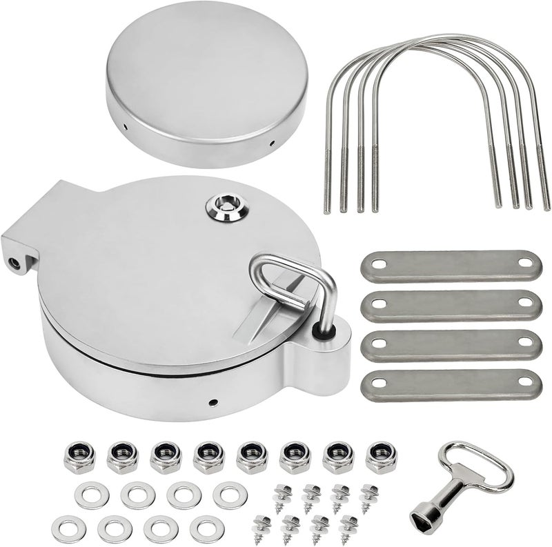 Ustinian Universal Conduit Carrier Kit for Safe Transport and Hold of 6" PVC Pipe, Reliable Protection Locking Mechanism Strong Stability, Silver - Image 1